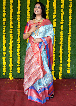 Firoza Dupion Silk Saree With Blouse Piece - Indian Silk House Agencies