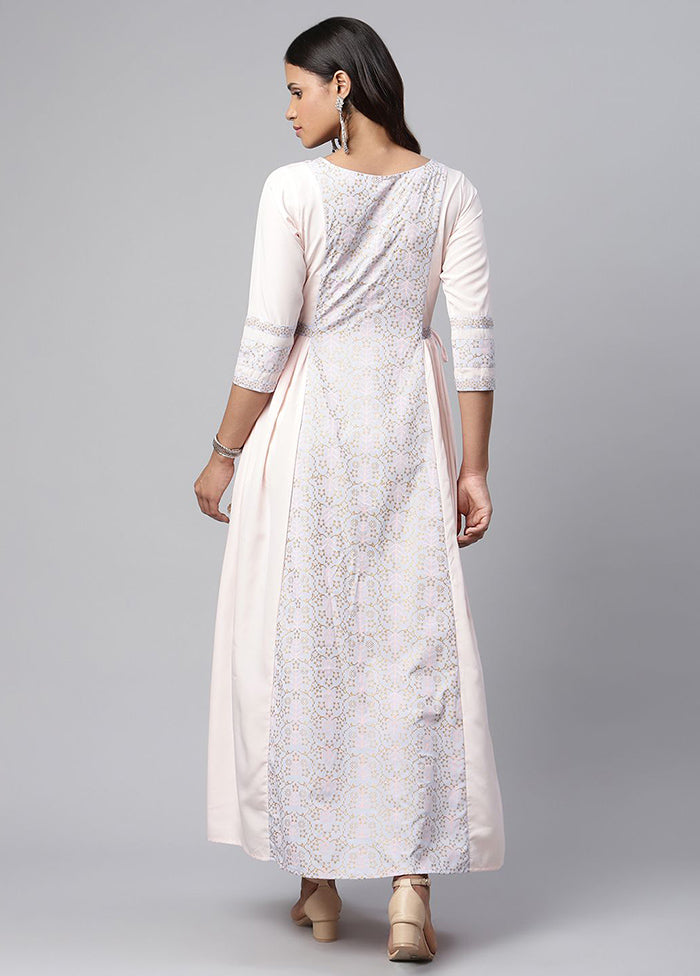 Light Pink Readymade Silk Indian Dress - Indian Silk House Agencies