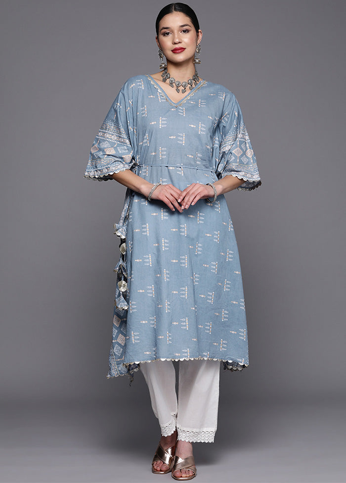 Blue Pure Readymade Cotton Kurti