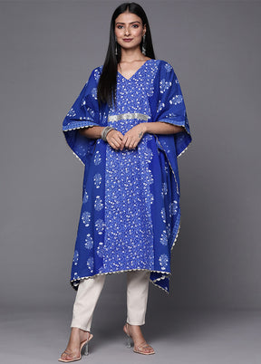 Royal Blue Readymade Cotton Kurti