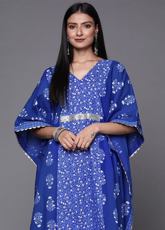 Royal Blue Readymade Cotton Kurti