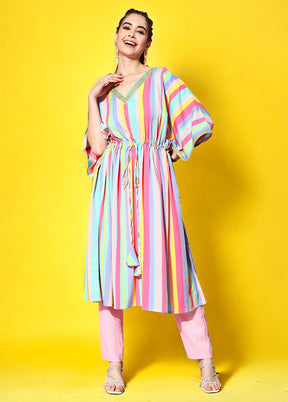 Multicolor Readymade Silk Kurti