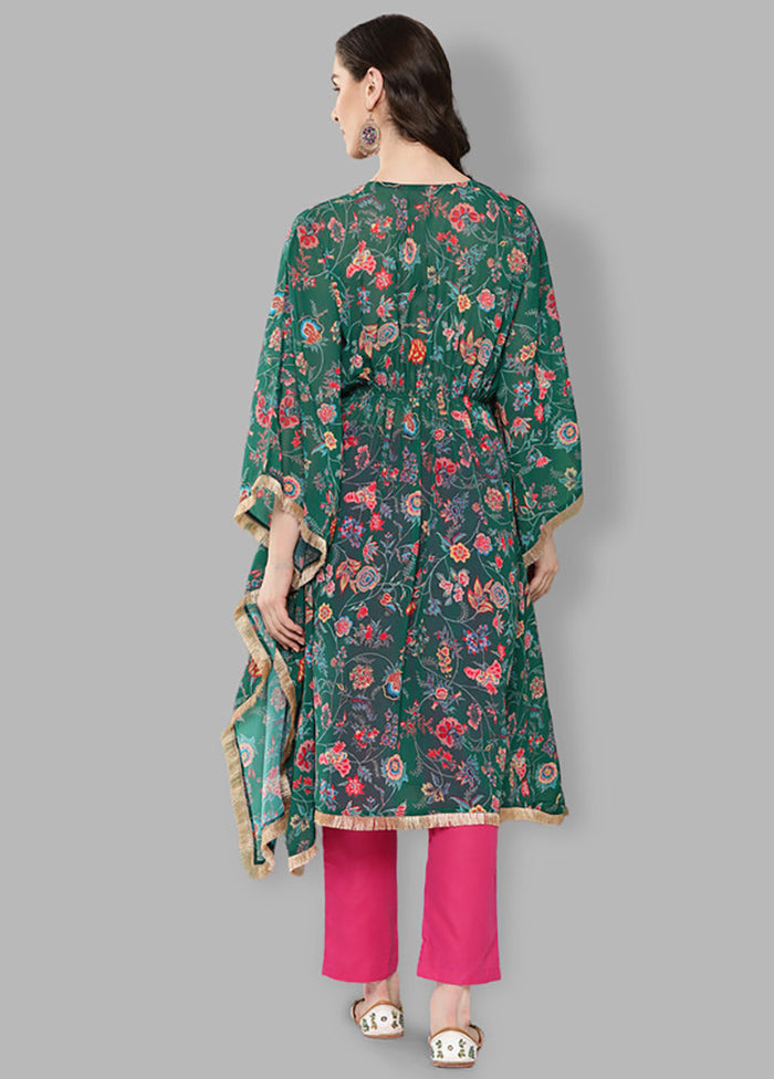 Green Readymade Georgette Kurti