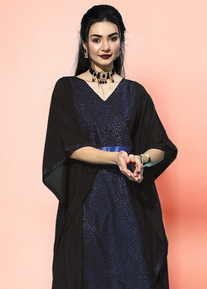 Black Readymade Polyester Kurti