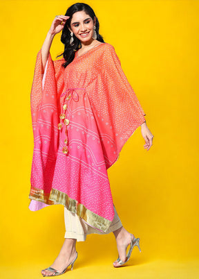 Orange Readymade Cotton Kurti