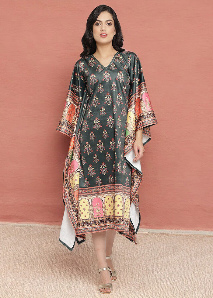 Dark Green Readymade Velvet Kurti