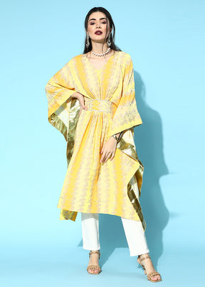 Yellow Readymade Viscose Kurti