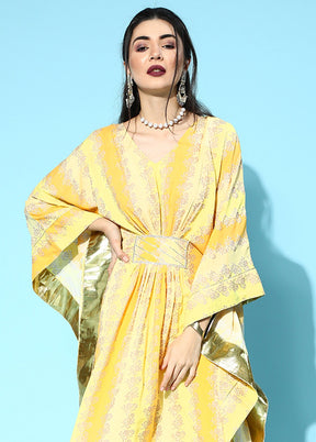 Yellow Readymade Viscose Kurti