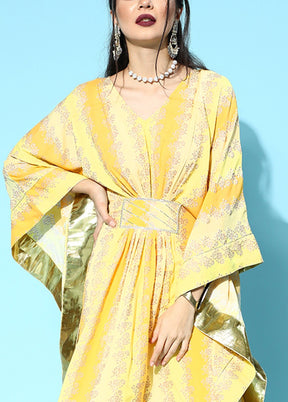 Yellow Readymade Viscose Kurti