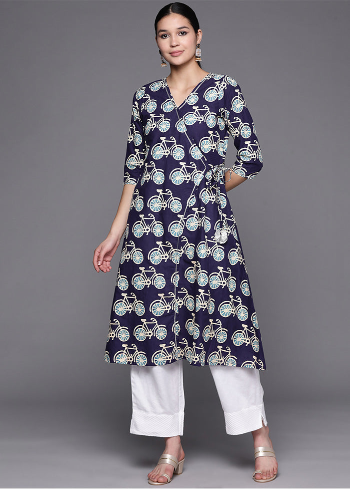 Blue Pure Readymade Cotton Kurti