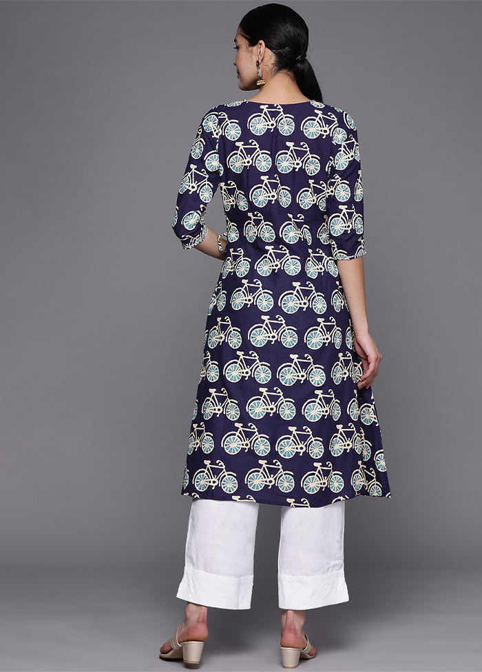 Blue Pure Readymade Cotton Kurti