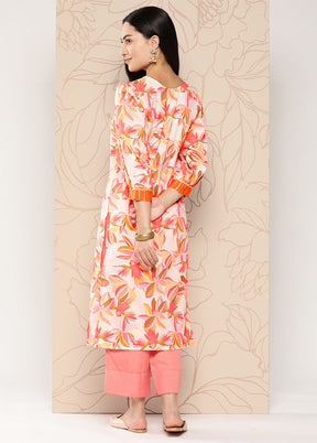 Off White Readymade Silk Kurti