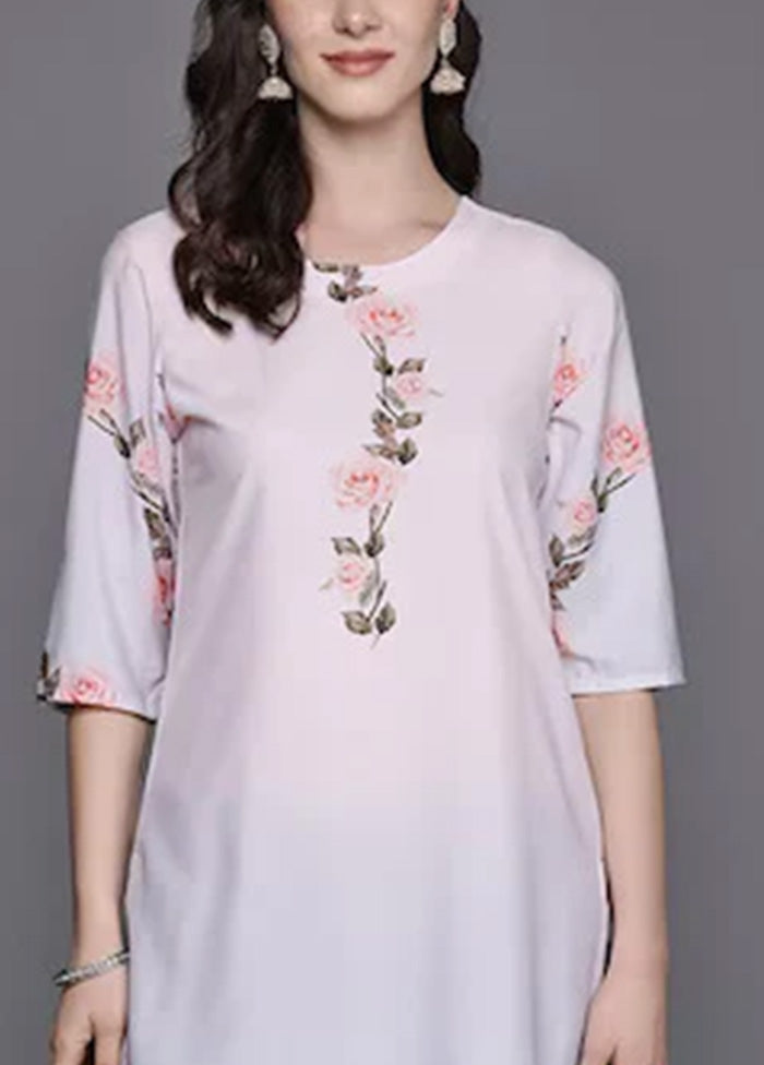 Pink Readymade Silk Kurti