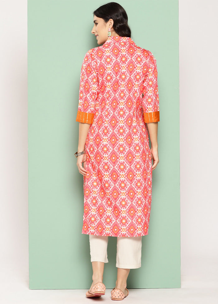 Orange Readymade Silk Kurti