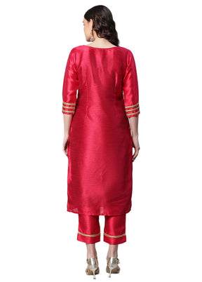 2 Pc Rani Readymade Silk Kurti Set