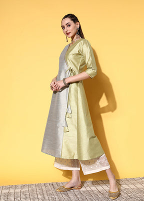 Green Readymade Silk Kurti - Indian Silk House Agencies