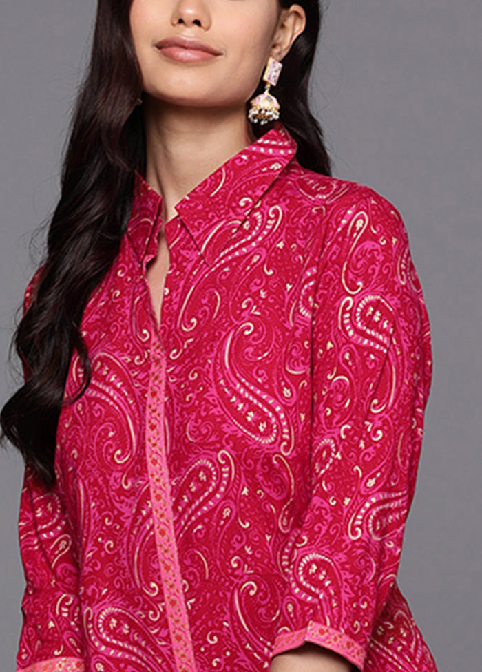 Pink Readymade Viscose Kurti