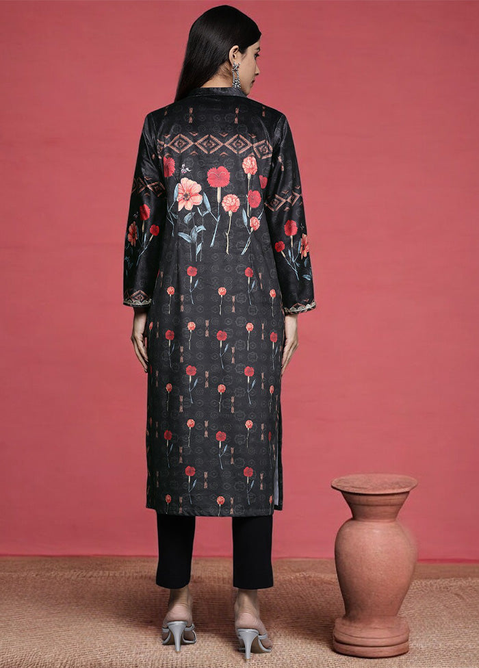 Black Readymade Velvet Kurti