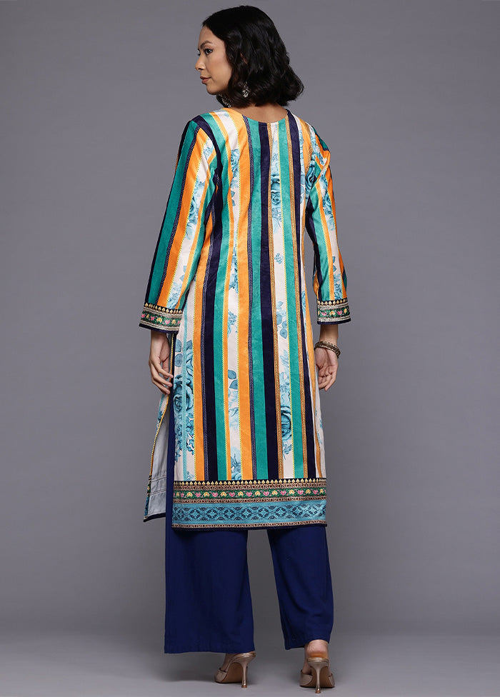 Blue Readymade Velvet Kurti