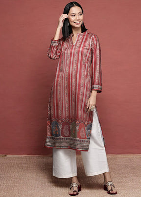 Maroon Readymade Velvet Kurti