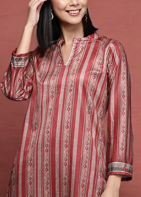 Maroon Readymade Velvet Kurti