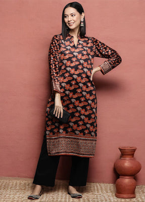 Black Readymade Velvet Kurti