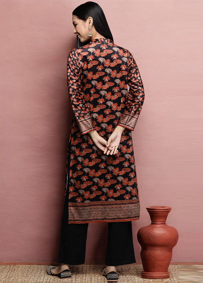 Black Readymade Velvet Kurti