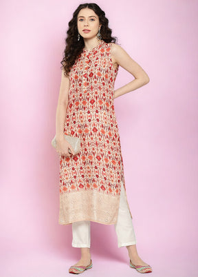 Beige Pure Readymade Viscose Kurti