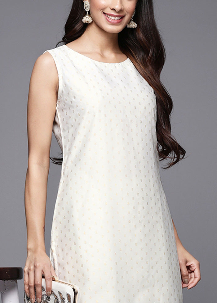 Off White Readymade Polyester Tunic