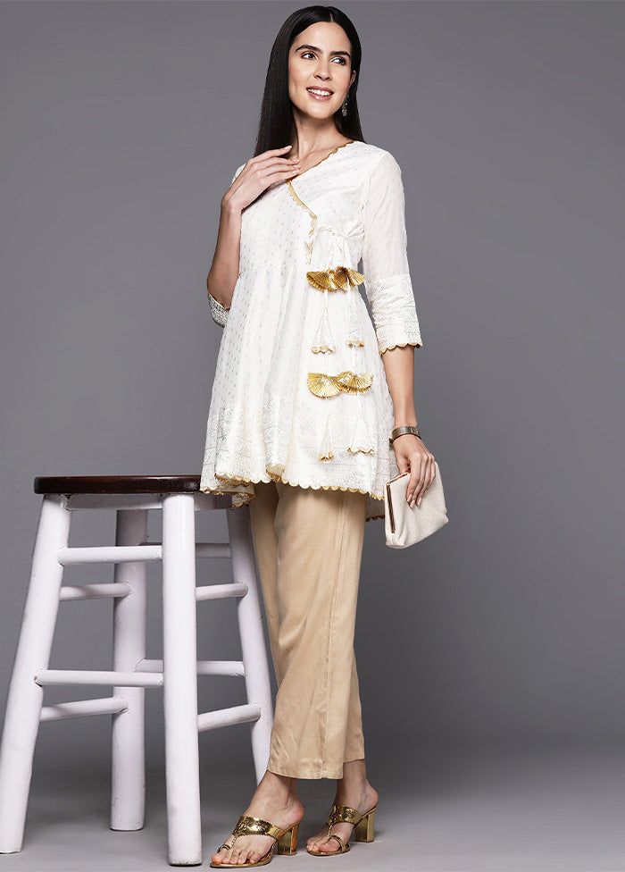 Off White Readymade Silk Tunic