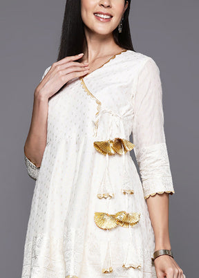 Off White Readymade Silk Tunic