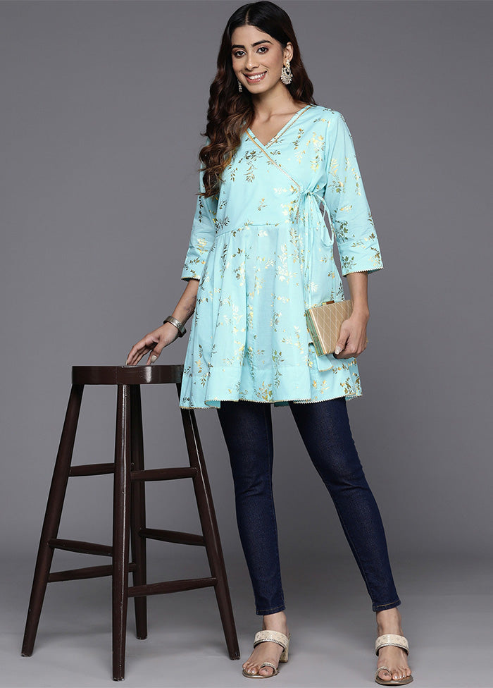 Blue Readymade Cotton Tunic