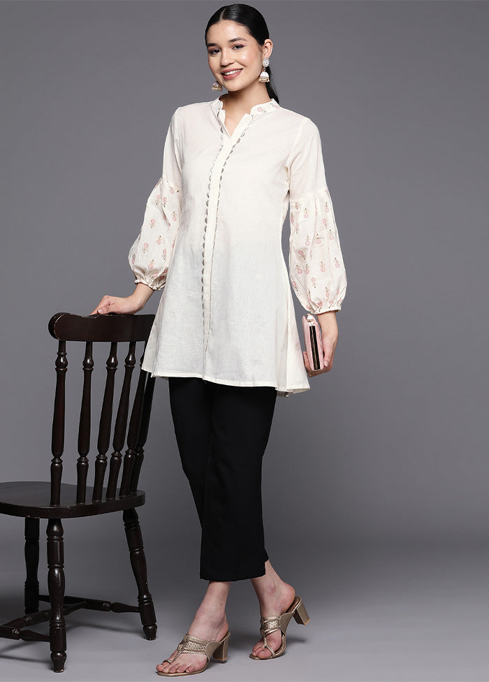 Off White Readymade Cotton Tunic