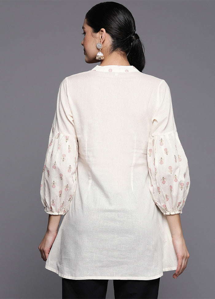 Off White Readymade Cotton Tunic