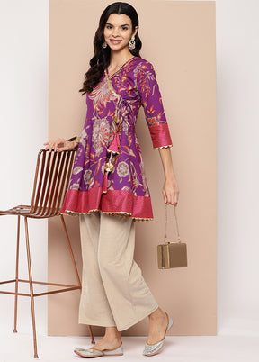 Purple Readymade Silk Tunic