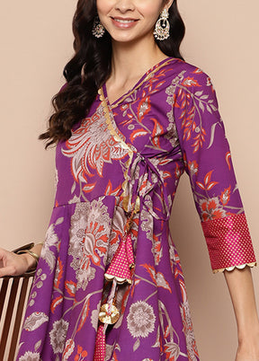 Purple Readymade Silk Tunic