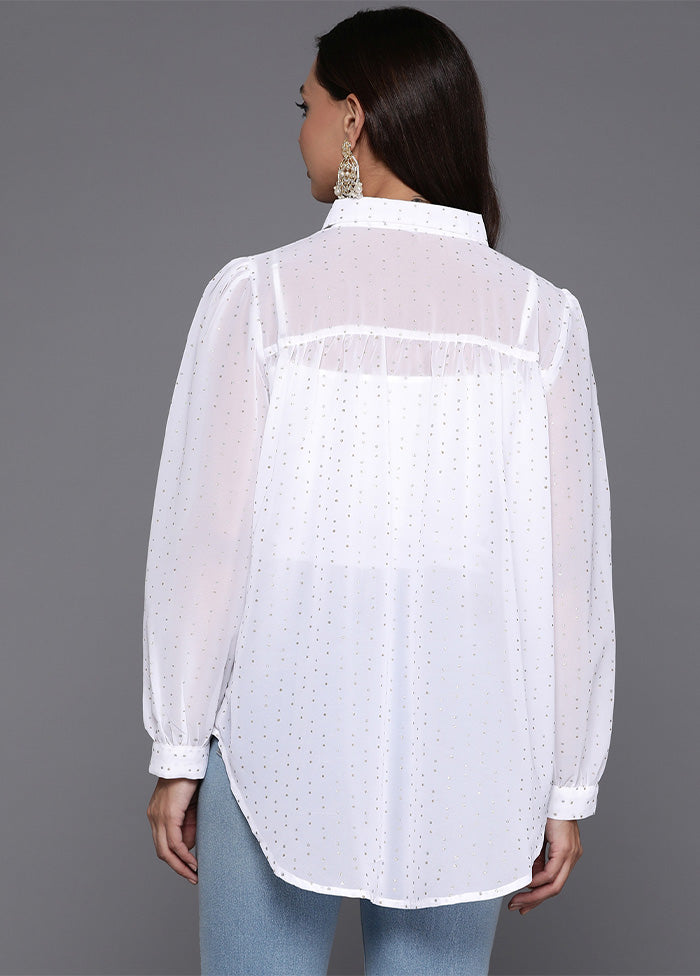 White Readymade Polyester Tunic