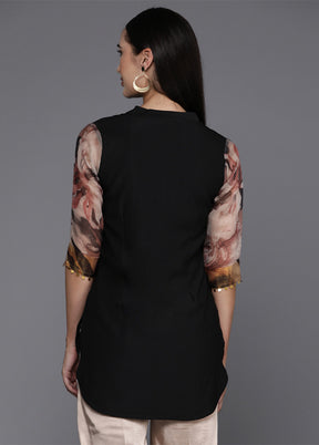 Black Readymade Polyester Tunic