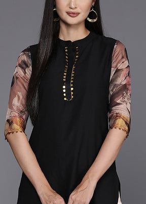 Black Readymade Polyester Tunic