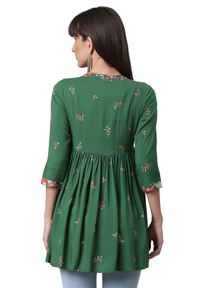 Green Readymade Polyester Tunic