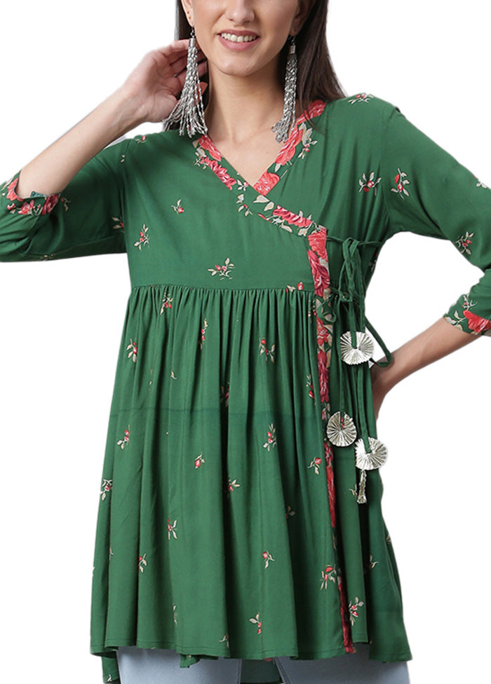 Green Readymade Polyester Tunic