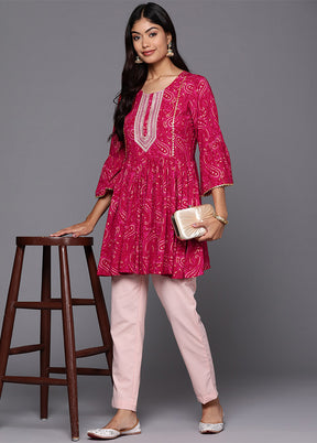 Pink Readymade Viscose Tunic