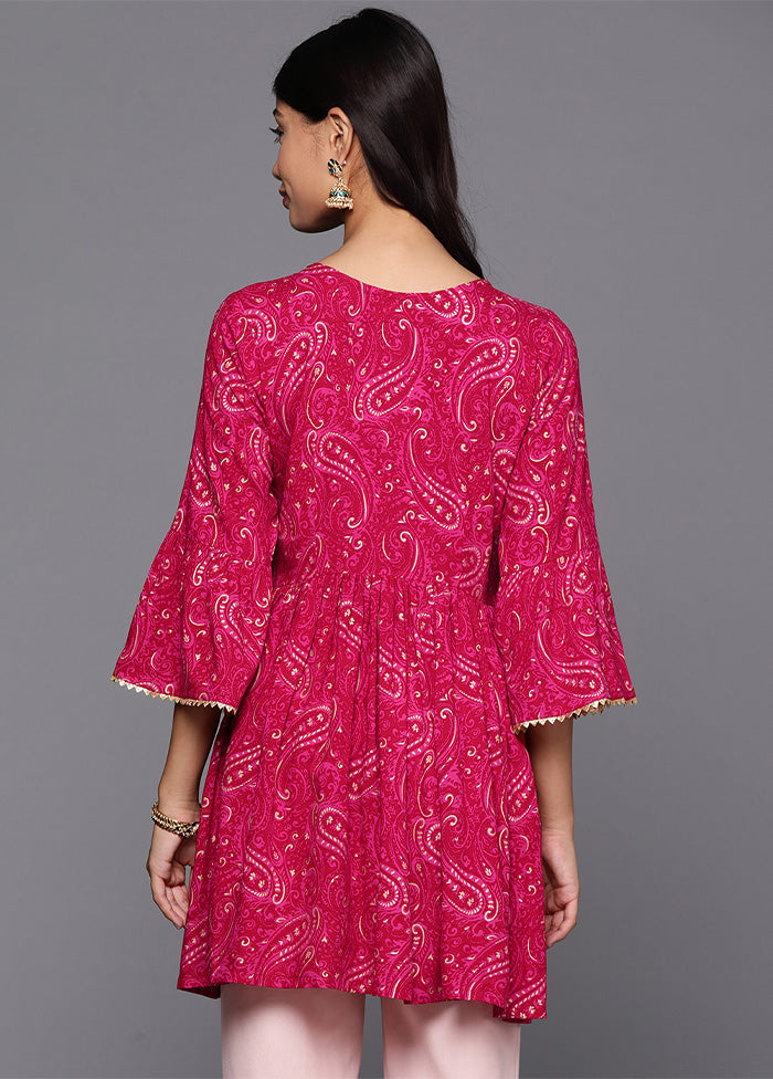 Pink Readymade Viscose Tunic