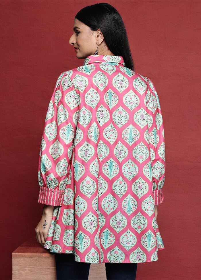 Fuchsia Readymade Polyester Tunic