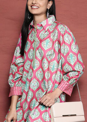 Fuchsia Readymade Polyester Tunic