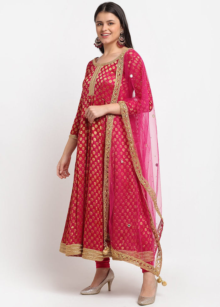 Pink 3 Pc Georgette Suit Set With Dupatta VDANO001280773 - Indian Silk House Agencies