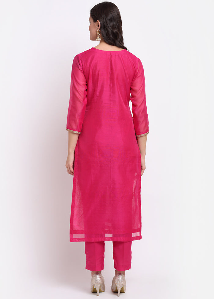 2 Pc Pink Straight Readymade Silk Kurti Set VDANO001280751 - Indian Silk House Agencies