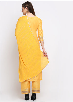 3 Pc Yellow Readymade Suit Set With Dupatta VDANO2903261 - Indian Silk House Agencies