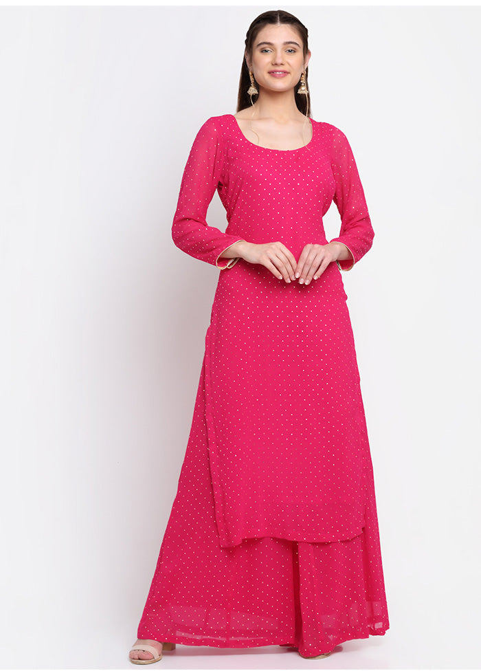 2 Pc Pink Readymade Georgette Kurti Set VDANO2903266 - Indian Silk House Agencies