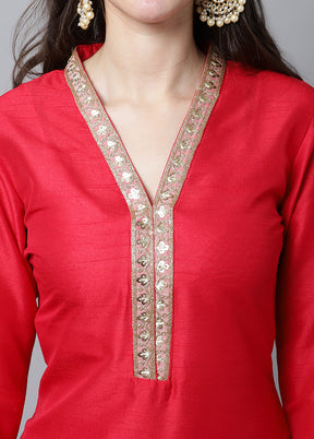 2 Pc Pink Readymade Silk Kurti Set VDANO2903234 - Indian Silk House Agencies
